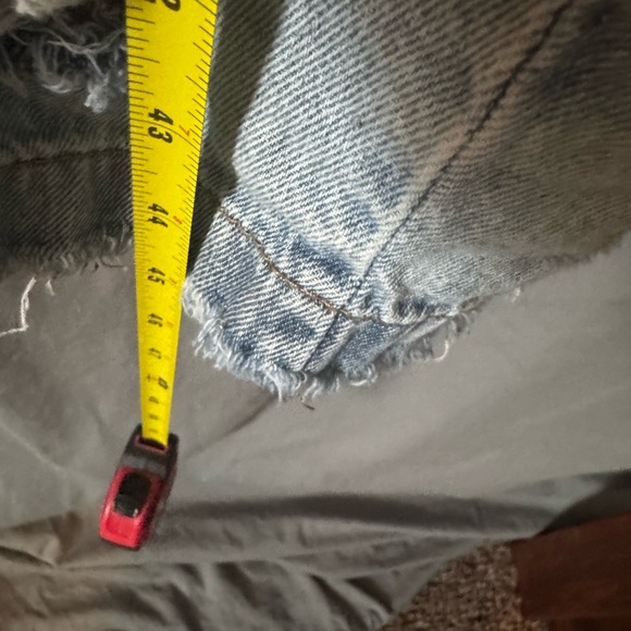 Distressed Denim Long Jacket Dress Duster - Picture 15 of 16